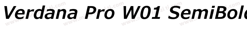 Verdana Pro W01 SemiBold Italic字体转换